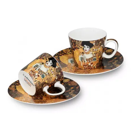 Komplet dwóch filiżanek Carmani 125ml espresso ze spodkami - G. Klimt, Adela Bloch-Bauer - 2